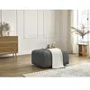 Bobochic pouf tina tissu bouclette gris foncé TINA
