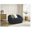 Fauteuil Bobochic Fauteuil tina tissu bouclette Bleu foncé