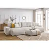 Canapé panoramique convertible coffre VOLTAIRE avec pouf Bobochic