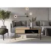 Table basse 110 cm VERONA effet chêne avec niche BOBOCHIC