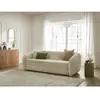 Canapé droit convertible déplimousse NEYO tissu bouclette Bobochic