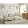 Bobochic canapé droit fixe 3 places cristina beige CRISTINA