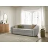 Bobochic canapé droit convertible déplimousse neyo tissu lisse gris clair NEYO