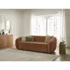 Bobochic canapé droit convertible déplimousse neyo tissu lisse orange NEYO
