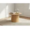 Table basse ronde D.80 cm AMBOISE couleur chêne BOBOCHIC