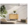Bobochic buffet arrondi 2 portes 124 cm amboise couleur chêne AMBOISE