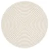 Tapis rond poils ras ONDELIA motif géométrique crème 160x160  BOBOCHIC