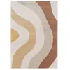 Bobochic tapis poils ras nova motif abstrait beige 120x170 NOVA