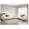 Bobochic ensemble canapé droit fixe 3 + 2 places ernest beige ERNEST