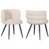 Bobochic lot de 2 chaises solea tissu texturé beige SOLEA