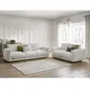 Ensemble canapé droit fixe 3 + 2 places ERNEST Gris clair   BOBOCHIC TU