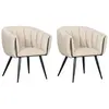 Accueil Séjour Chaise salle à manger Bobochic Lot de 2 chaises ada tissu texturé