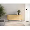 Bobochic buffet arrondi 4 portes 200 cm amboise couleur chêne AMBOISE