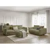 Ensemble canapé droit fixe 3+2 places ERNEST avec pouf vert   BOBOCHIC