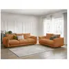 Bobochic ensemble canapé droit fixe 3 + 2 places ernest orange ERNEST