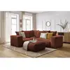 Canapé d'angle fixe modulable VOLTAIRE avec 1 chauffeuse 2 places, 1 a...