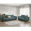 Ensemble canapé droit fixe 3 + 2 places ERNEST Bleu foncé   BOBOCHIC TU