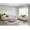 Canapé droit convertible déplimousse NEYO tissu texturé Bobochic