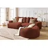 Canapé d'angle réversible VOLTAIRE velours côtelé avec pouf Bobochic