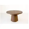 Table à manger ronde extensible 130 à 180 cm SUGITON placage chêne mas...