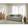 Canapé droit convertible déplimousse NEYO tissu bouclette Bobochic