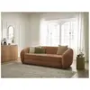 Bobochic canapé droit convertible déplimousse neyo tissu texturé orange NEYO