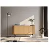 Bobochic buffet arrondi 4 portes 168 cm amboise couleur chêne AMBOISE