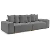 Canapé droit convertible coffre ANAKIN tissu bouclette gris foncé   BO...