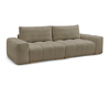 Canapé droit convertible coffre ANAKIN tissu texturé taupe   BOBOCHIC ...