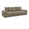 Canapé droit convertible coffre ANAKIN tissu texturé taupe   BOBOCHIC ...