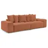 Canapé droit convertible coffre ANAKIN tissu bouclette orange   BOBOCH...