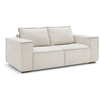 Canapé droit convertible CHELSEA ouverture express tissu texturé beige...