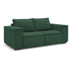 Canapé droit convertible CHELSEA ouverture express tissu texturé vert ...
