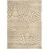 Tapis poils ras HERVE motif abstrait marron 200x290  BOBOCHIC