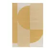 Tapis poils ras IRENA motif abstrait jaune 160x230  BOBOCHIC