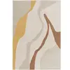 Tapis poils ras ULYS motif abstrait beige 120x170  BOBOCHIC