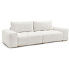 Canapé droit convertible coffre ANAKIN tissu texturé blanc   BOBOCHIC ...