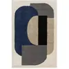 Tapis shaggy EZIO motif abstrait gris 120x170  BOBOCHIC