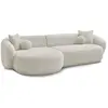 Canapé d'angle fixe ASHLEY beige  angle gauche BOBOCHIC 4 places