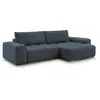 Canapé d'angle convertible réversible coffre ANAKIN tissu bouclette bl...