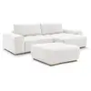 Canapé d'angle convertible réversible coffre ANAKIN tissu bouclette av...