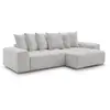 Canapé d'angle convertible réversible coffre ANAKIN tissu bouclette gr...