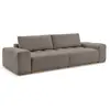 Canapé droit convertible coffre ANAKIN tissu bouclette marron   BOBOCH...
