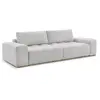 Canapé droit convertible coffre ANAKIN tissu bouclette gris clair   BO...