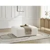Pouf ANAKIN tissu texturé blanc   BOBOCHIC