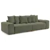 Canapé droit convertible coffre ANAKIN tissu bouclette vert   BOBOCHIC...