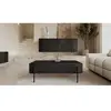 Table basse 2 tiroirs 100 cm MATHILDE pieds noirs    BOBOCHIC