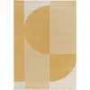 Tapis poils ras IRENA motif abstrait jaune 120x170  BOBOCHIC