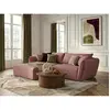Bobochic canapé d'angle fixe luigi tissu lisse rose angle gauche LUIGI