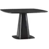 Table à manger carrée NOA 120 cm placage chêne noir   BOBOCHIC